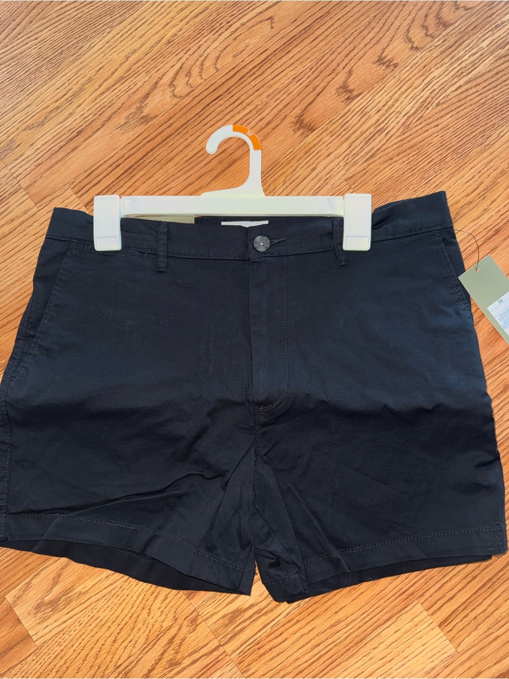 Men's Navy Cotton Blend Shorts